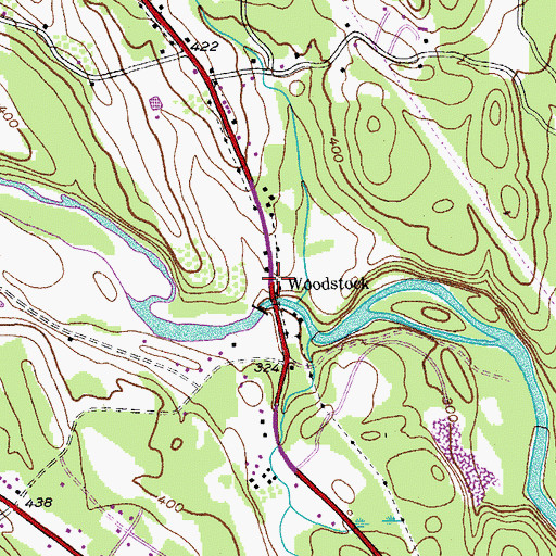 Topographic Map of Woodstock, NY