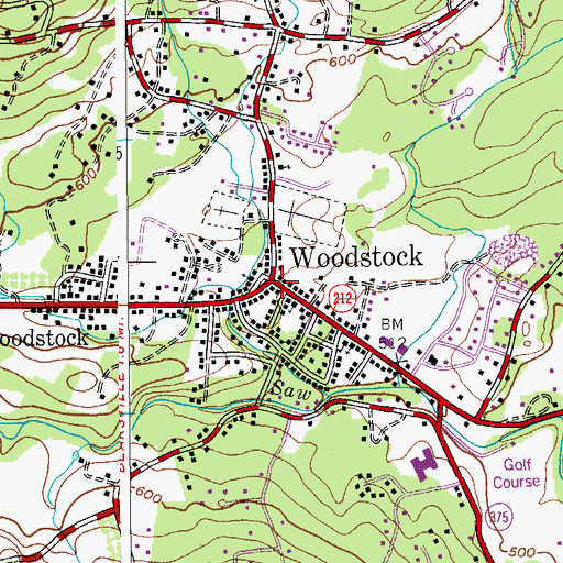 Topographic Map of Woodstock, NY