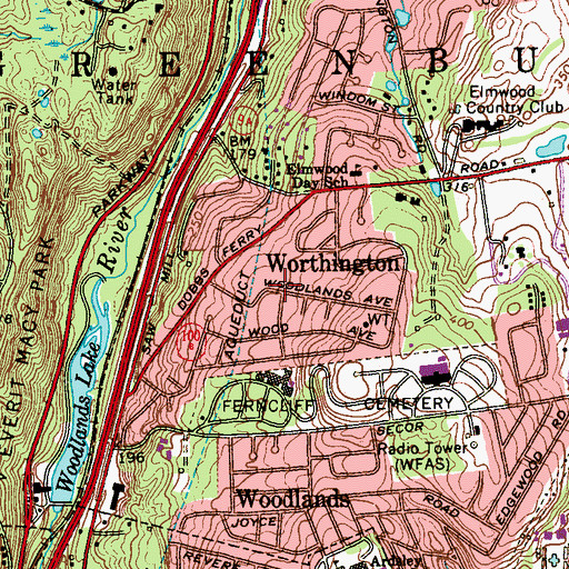 Topographic Map of Worthington, NY