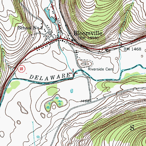 Topographic Map of Wright Brook, NY