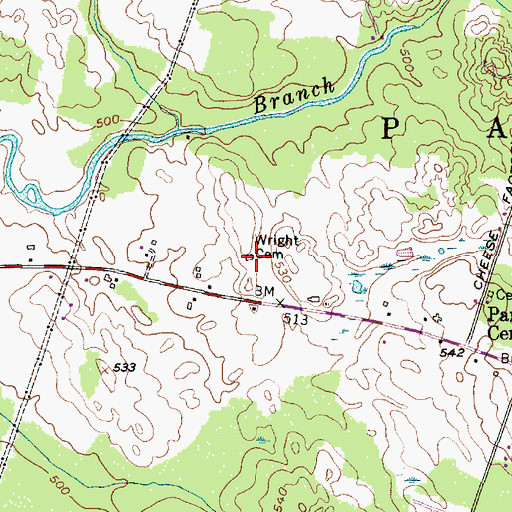 Topographic Map of Wright Cemetery, NY