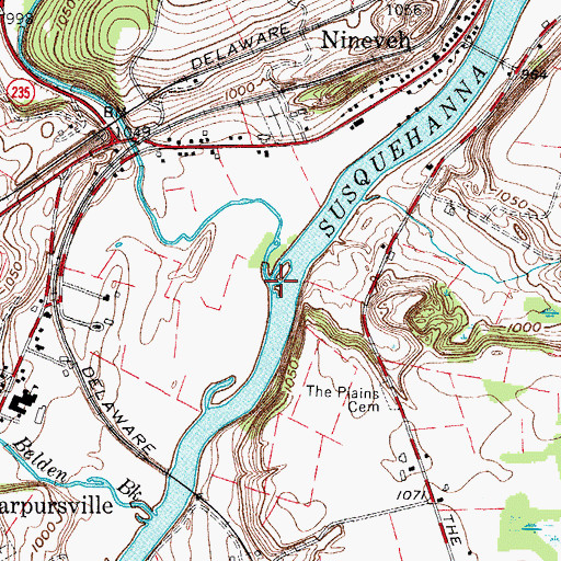 Topographic Map of Wylie Brook, NY