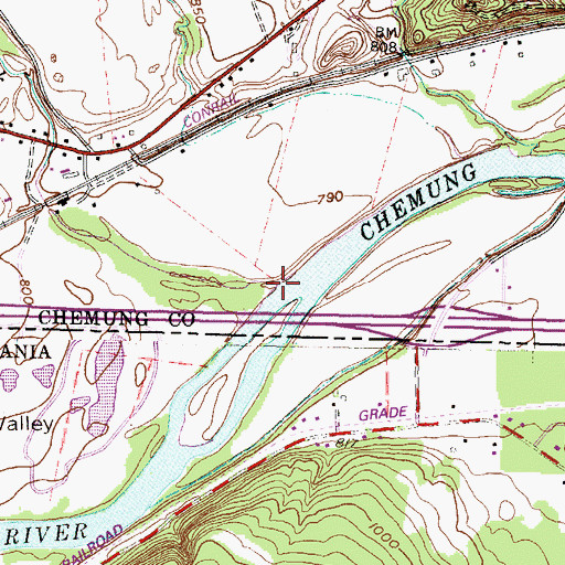 Topographic Map of Wynkoop Creek, NY