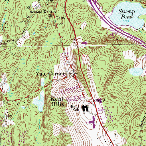 Topographic Map of Yale Corners, NY