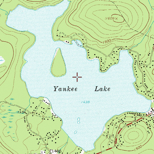 Topographic Map of Yankee Lake, NY