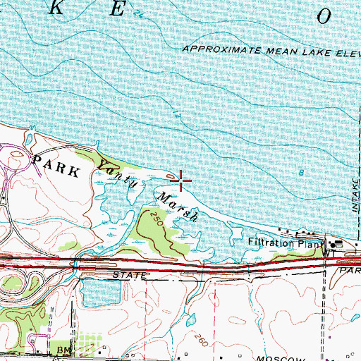 Topographic Map of Yanty Marsh, NY
