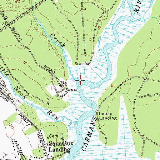 Topographic Map of Yapahank Creek, NY