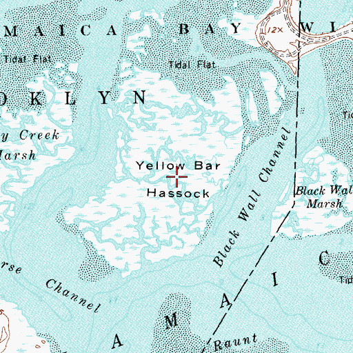 Topographic Map of Yellow Bar Hassock, NY
