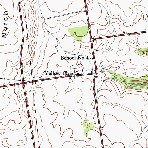 Topographic Map of Yellow Church, NY