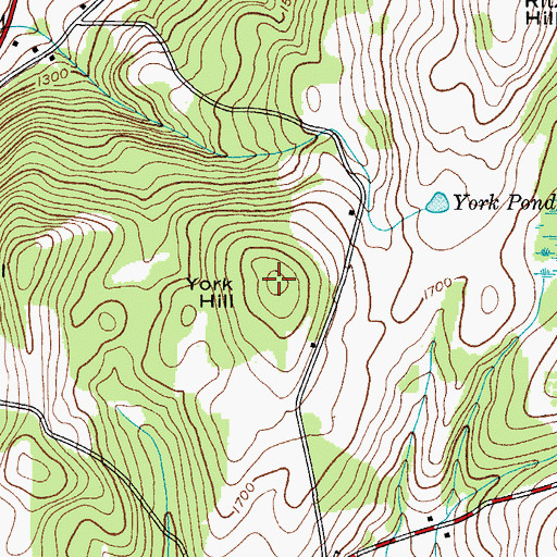 Topographic Map of York Hill, NY