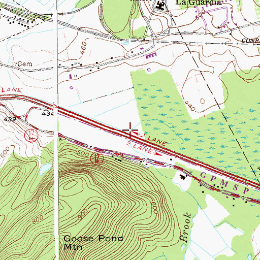 Topographic Map of Youngs Brook, NY