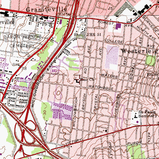 Topographic Map of Zion Church, NY