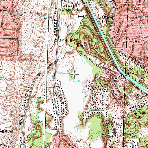 Topographic Map of Mill Creek, NY