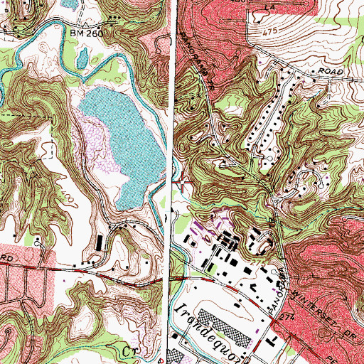 Topographic Map of Thousand Acre Brook, NY