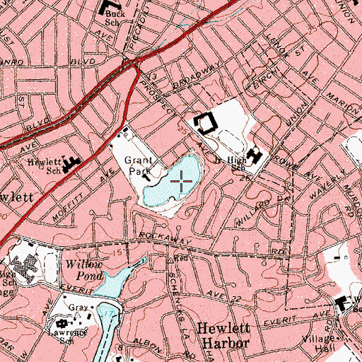 Topographic Map of Grant Pond, NY