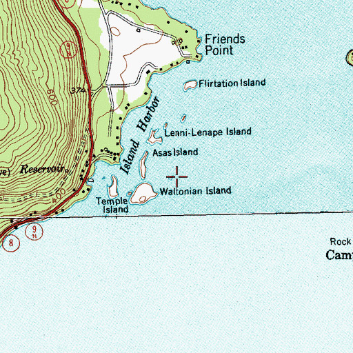 Topographic Map of Sunkissed Island, NY