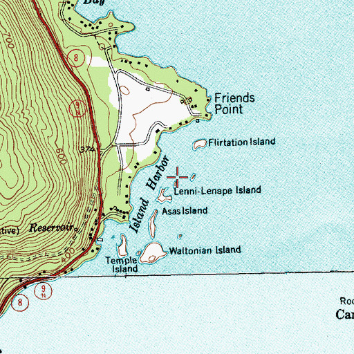 Topographic Map of Lovers Rock, NY