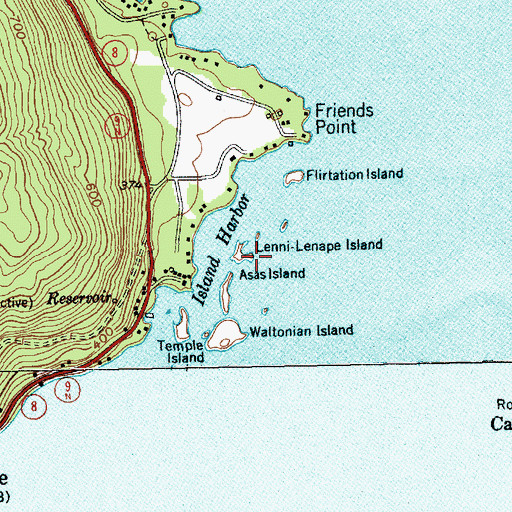 Topographic Map of Cedar Island, NY