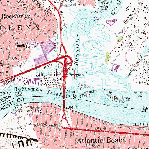 Topographic Map of Bridge Creek, NY
