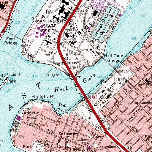 Topographic Map of Negro Point, NY