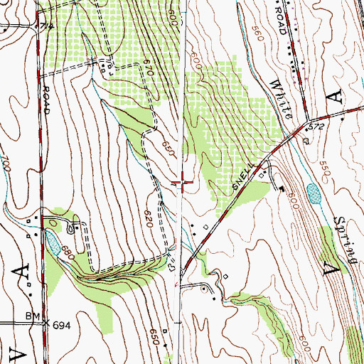 Topographic Map of Finger Lakes, NY