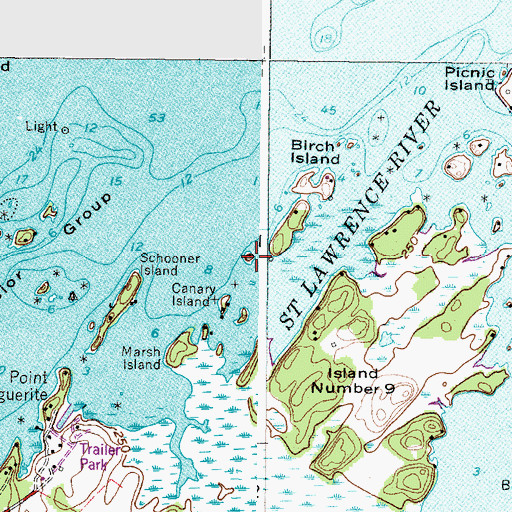 Topographic Map of Little Watch Island, NY