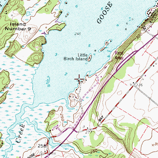 Topographic Map of Portage Island, NY