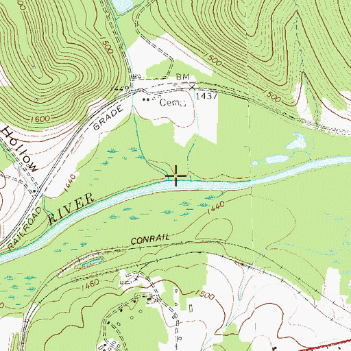 Topographic Map of Louds Creek, PA