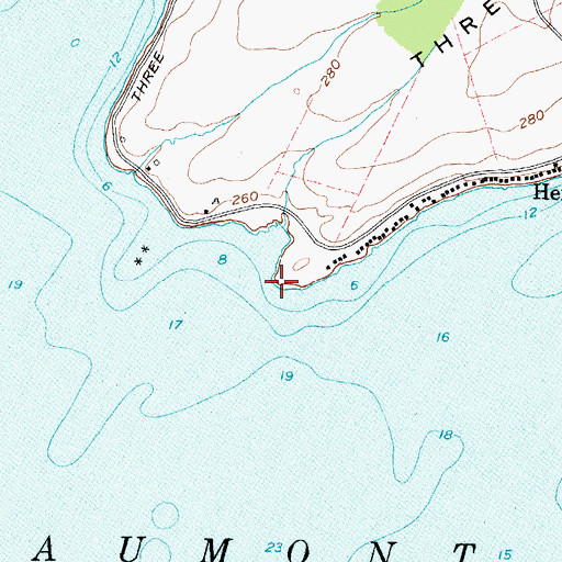 Topographic Map of Hickory Point, NY