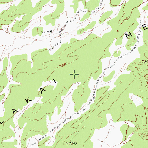 Topographic Map of Balakai Mesa, AZ