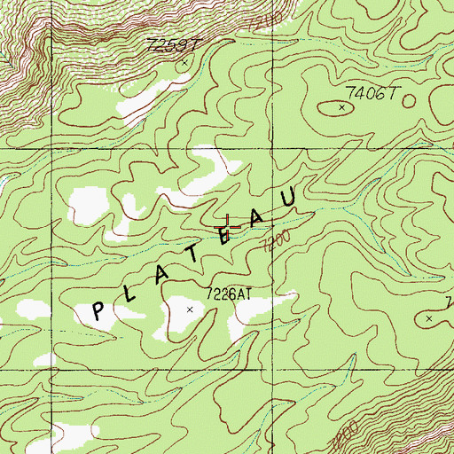 Topographic Map of Powell Plateau, AZ