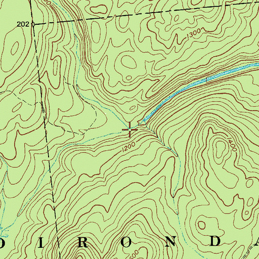 Topographic Map of North Branch West Stony Creek, NY