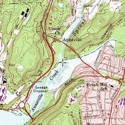 Topographic Map of Sprout Brook, NY
