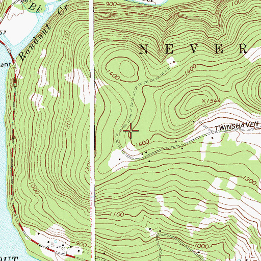 Topographic Map of Kalonymus Escarpment, NY