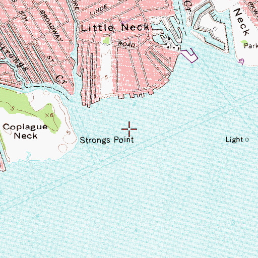 Topographic Map of East West Channel, NY