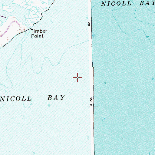 Topographic Map of Nicoll Bay, NY