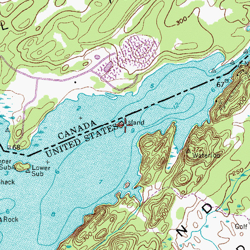 Topographic Map of Baileys Island, NY