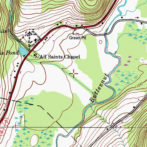 Topographic Map of Dimock Hollow, NY