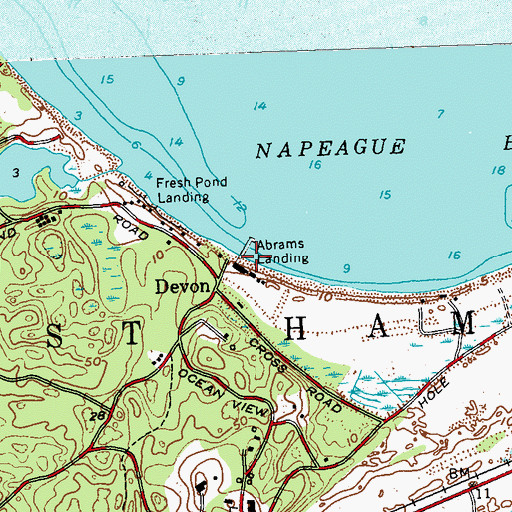 Topographic Map of Abrams Landing, NY