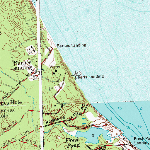 Topographic Map of Alberts Landing, NY