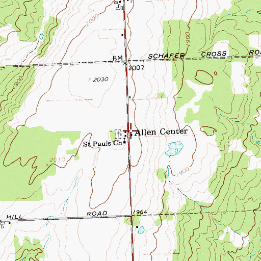 Topographic Map of Allen Center, NY