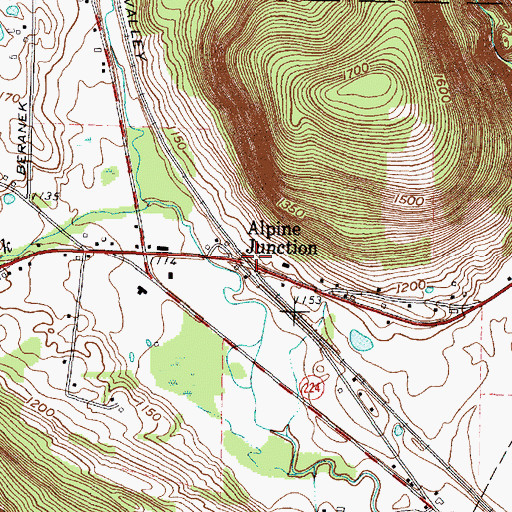 Topographic Map of Alpine Junction, NY