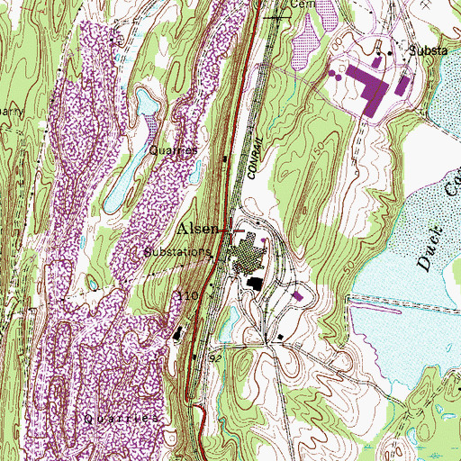 Topographic Map of Alsen, NY