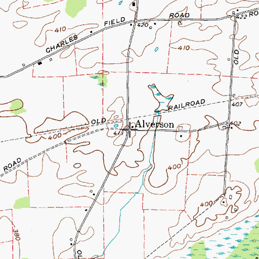 Topographic Map of Alverson, NY