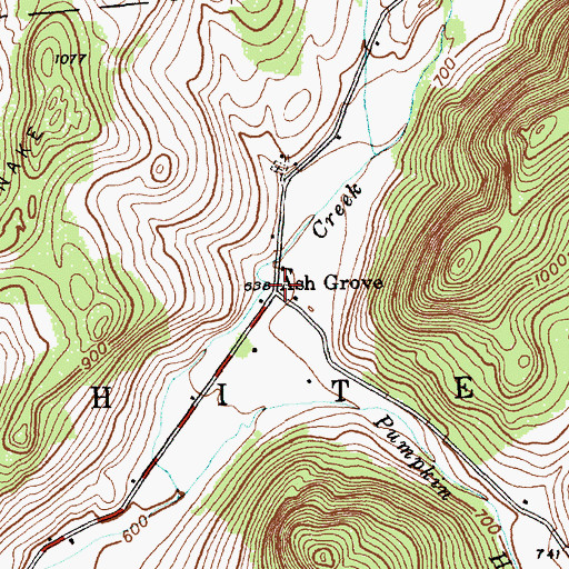 Topographic Map of Ash Grove, NY