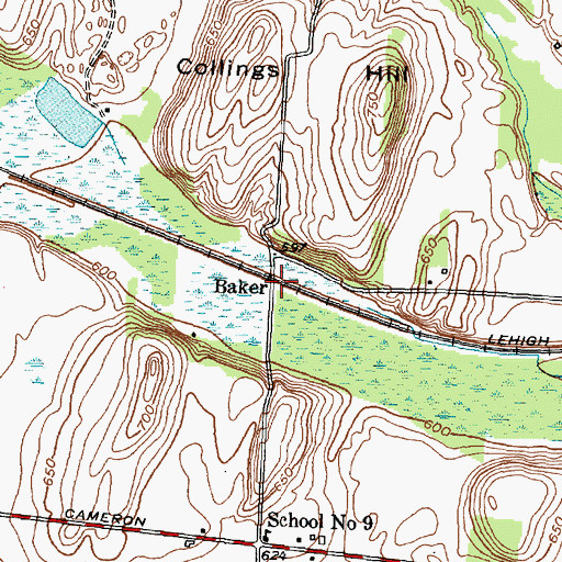 Topographic Map of Baker, NY