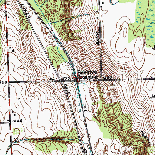Topographic Map of Beehive Crossing, NY