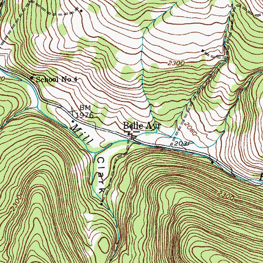 Topographic Map of Belle Ayr, NY
