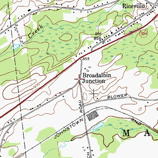 Topographic Map of Broadalbin Junction, NY