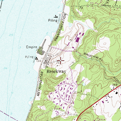 Topographic Map of Brockway, NY